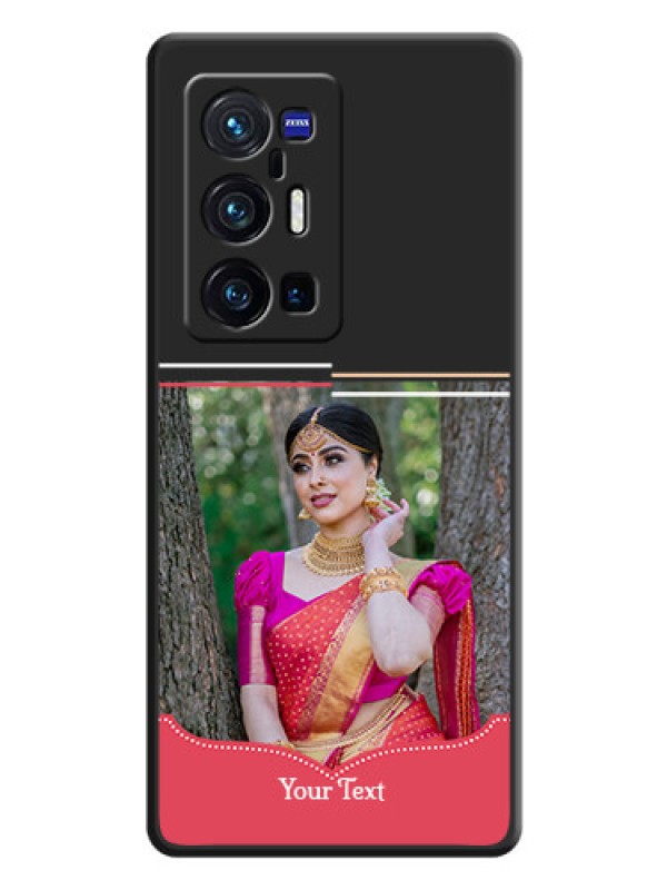 Custom Classic Plain Design with Name on Photo on Space Black Soft Matte Phone Cover - Vivo X70 Pro Plus 5G