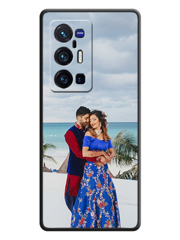 Custom Full Single Pic Upload On Space Black Personalized Soft Matte Phone Covers -Vivo X70 Pro Plus 5G