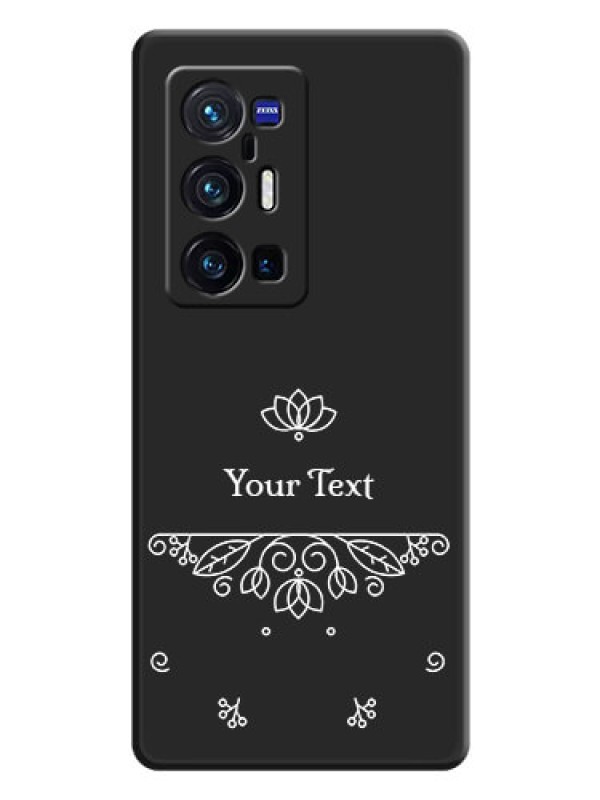 Custom Lotus Garden Custom Text On Space Black Personalized Soft Matte Phone Covers -Vivo X70 Pro Plus 5G