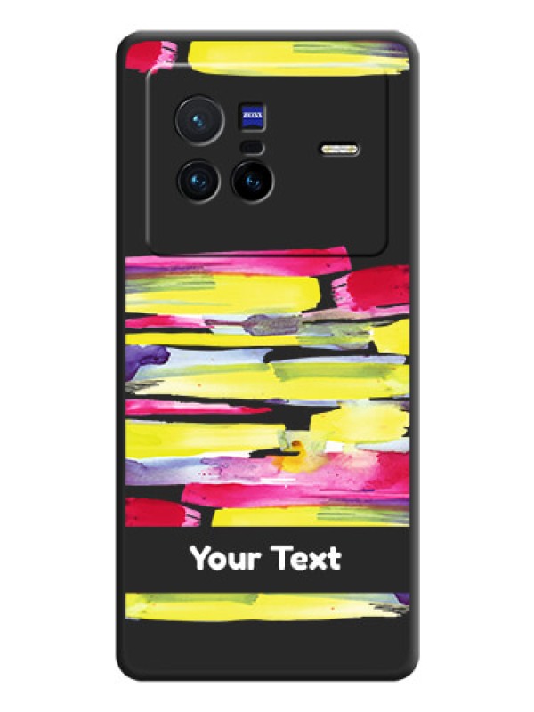 Custom Brush Coloured on Space Black Personalized Soft Matte Phone Covers - Vivo X80 5G