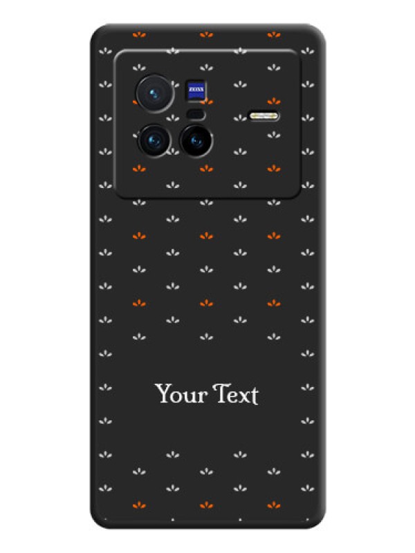 Custom Simple Pattern With Custom Text On Space Black Personalized Soft Matte Phone Covers -Vivo X80 5G