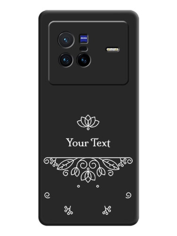 Custom Lotus Garden Custom Text On Space Black Personalized Soft Matte Phone Covers -Vivo X80 5G