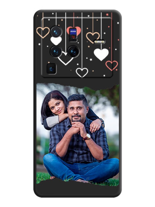 Custom Love Hangings with Splash Wave Picture on Space Black Custom Soft Matte Phone Back Cover - Vivo X80 Pro 5G