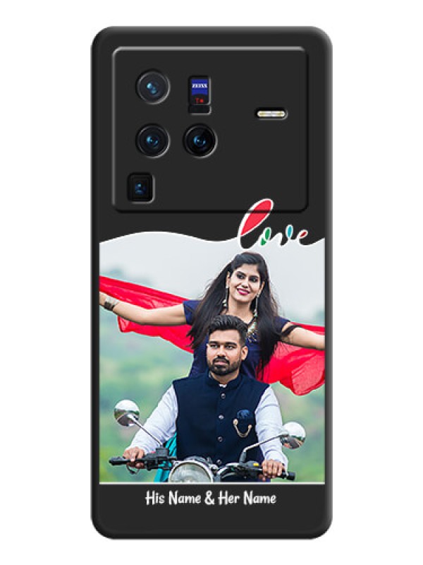 Custom Fall in Love Pattern with Picture on Photo on Space Black Soft Matte Mobile Case - Vivo X80 Pro 5G
