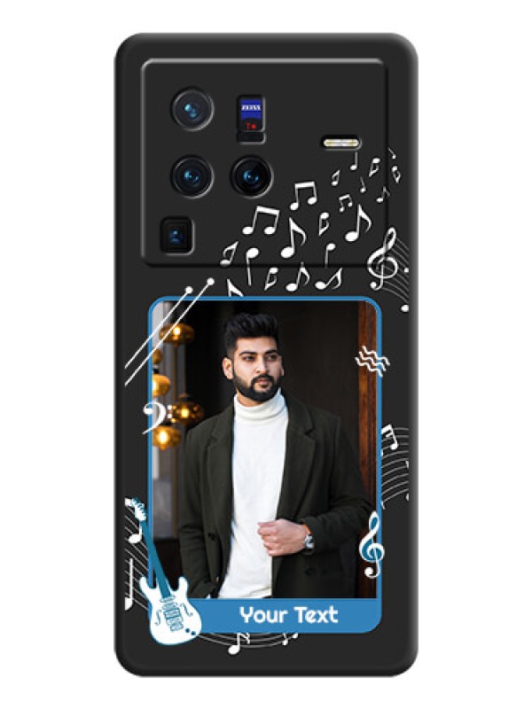 Custom Musical Theme Design with Text on Photo on Space Black Soft Matte Mobile Case - Vivo X80 Pro 5G