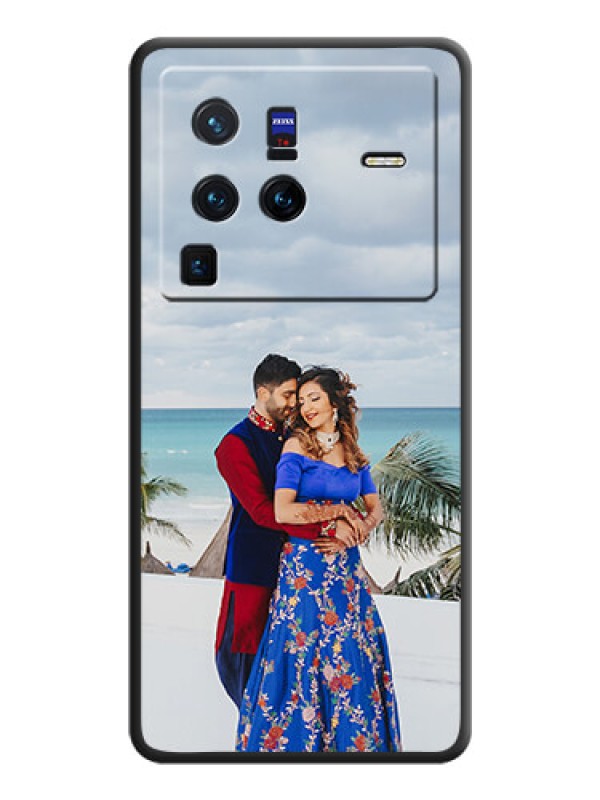 Custom Full Single Pic Upload On Space Black Personalized Soft Matte Phone Covers -Vivo X80 Pro 5G