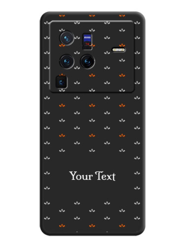 Custom Simple Pattern With Custom Text On Space Black Personalized Soft Matte Phone Covers -Vivo X80 Pro 5G