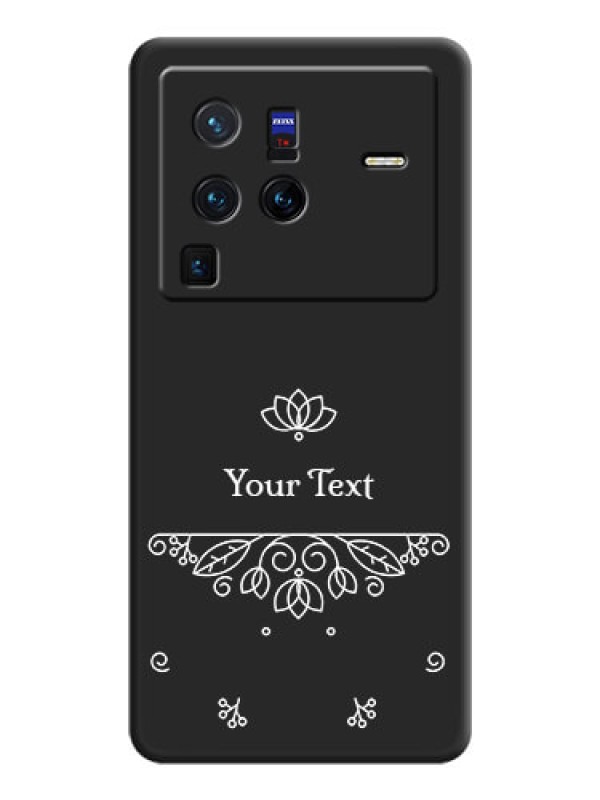 Custom Lotus Garden Custom Text On Space Black Personalized Soft Matte Phone Covers -Vivo X80 Pro 5G