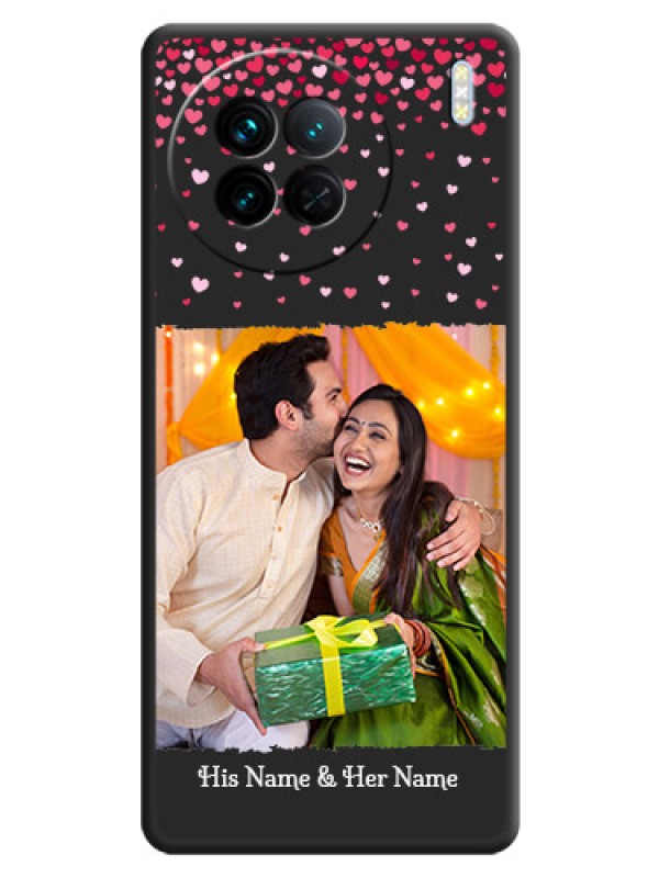 Custom Fall in Love with Your Partner  on Photo on Space Black Soft Matte Phone Cover - Vivo X90 5G