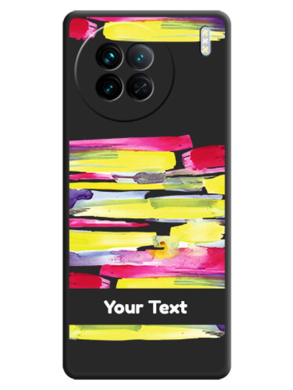 Custom Brush Coloured on Space Black Personalized Soft Matte Phone Covers - Vivo X90 5G