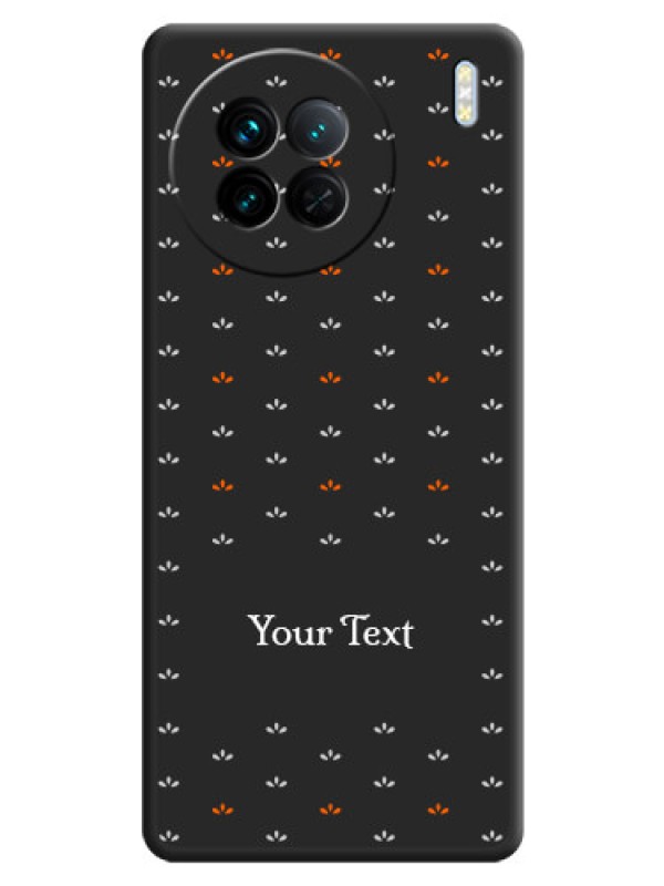 Custom Simple Pattern With Custom Text On Space Black Personalized Soft Matte Phone Covers -Vivo X90 5G