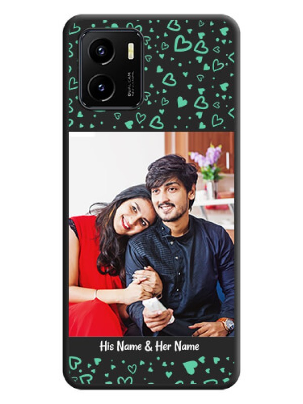 Custom Sea Green Indefinite Love Pattern on Photo on Space Black Soft Matte Mobile Cover - Vivo Y01