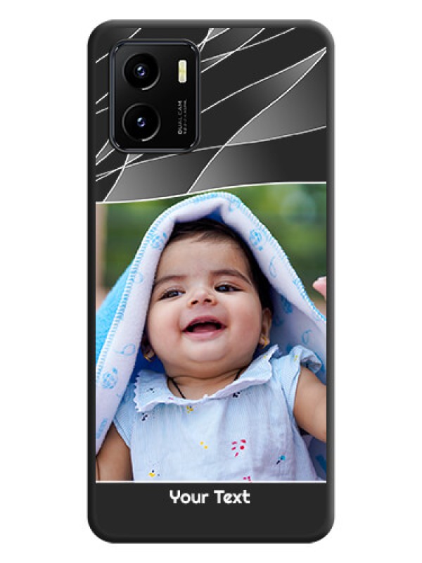 Custom Mixed Wave Lines on Photo on Space Black Soft Matte Mobile Cover - Vivo Y01