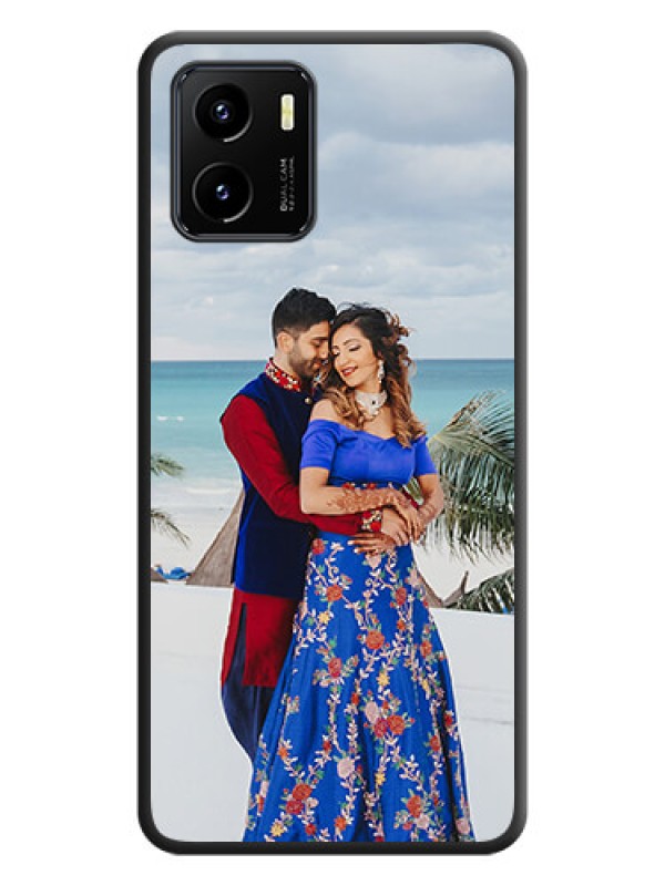Custom Full Single Pic Upload On Space Black Personalized Soft Matte Phone Covers -Vivo Y01