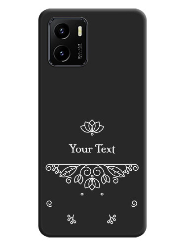 Custom Lotus Garden Custom Text On Space Black Personalized Soft Matte Phone Covers -Vivo Y01