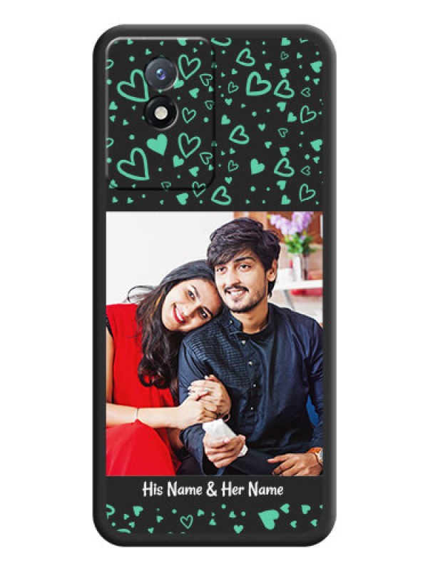 Custom Sea Green Indefinite Love Pattern on Photo on Space Black Soft Matte Mobile Cover - Vivo Y02