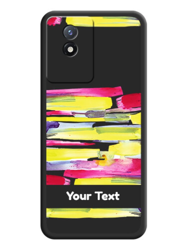 Custom Brush Coloured on Space Black Personalized Soft Matte Phone Covers - Vivo Y02