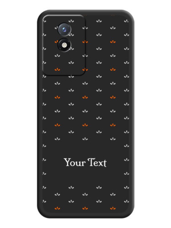 Custom Simple Pattern With Custom Text On Space Black Personalized Soft Matte Phone Covers -Vivo Y02