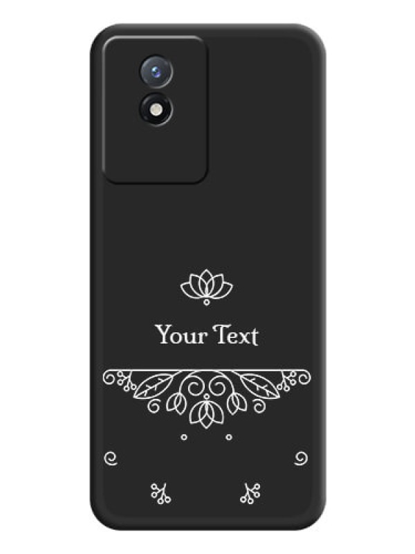 Custom Lotus Garden Custom Text On Space Black Personalized Soft Matte Phone Covers -Vivo Y02