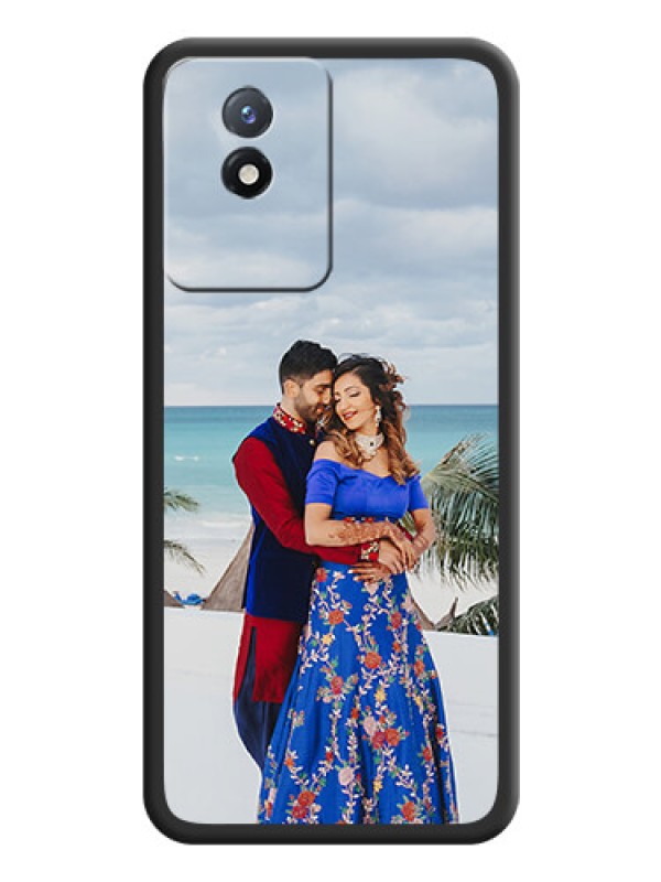 Custom Full Single Pic Upload On Space Black Personalized Soft Matte Phone Covers -Vivo Y02T