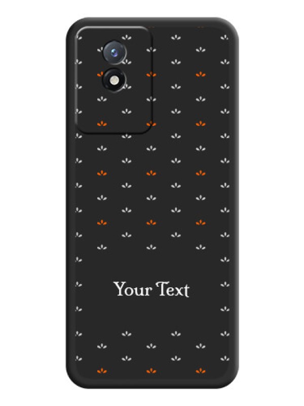 Custom Simple Pattern With Custom Text On Space Black Personalized Soft Matte Phone Covers -Vivo Y02T