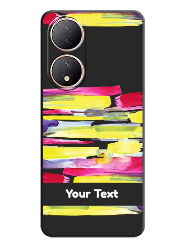 Custom Brush Coloured on Space Black Personalized Soft Matte Phone Covers - Vivo Y100