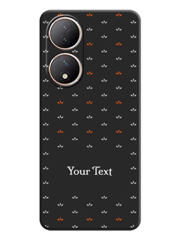 Custom Simple Pattern With Custom Text On Space Black Personalized Soft Matte Phone Covers -Vivo Y100