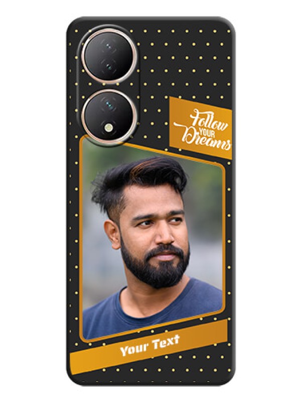 Custom Follow Your Dreams with White Dots on Space Black Custom Soft Matte Phone Cases - Vivo Y100A