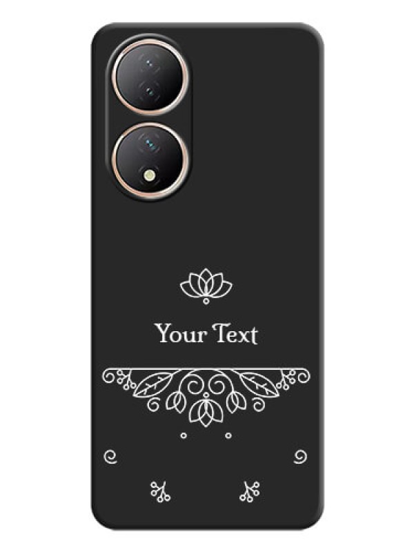 Custom Lotus Garden Custom Text On Space Black Personalized Soft Matte Phone Covers -Vivo Y100A