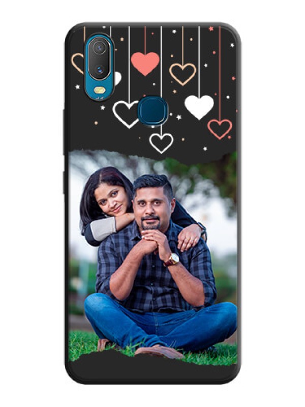 Custom Love Hangings with Splash Wave Picture on Space Black Custom Soft Matte Phone Back Cover - Vivo Y11