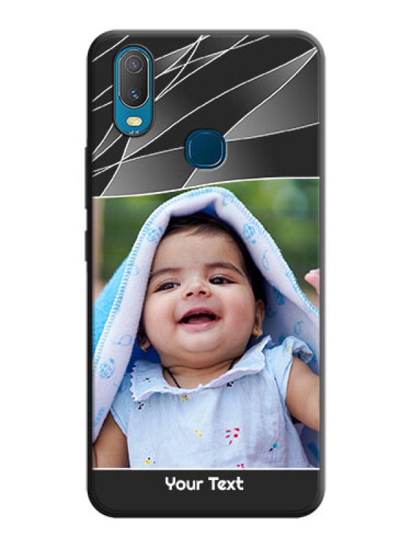 Custom Mixed Wave Lines - Photo on Space Black Soft Matte Mobile Cover - Vivo Y11