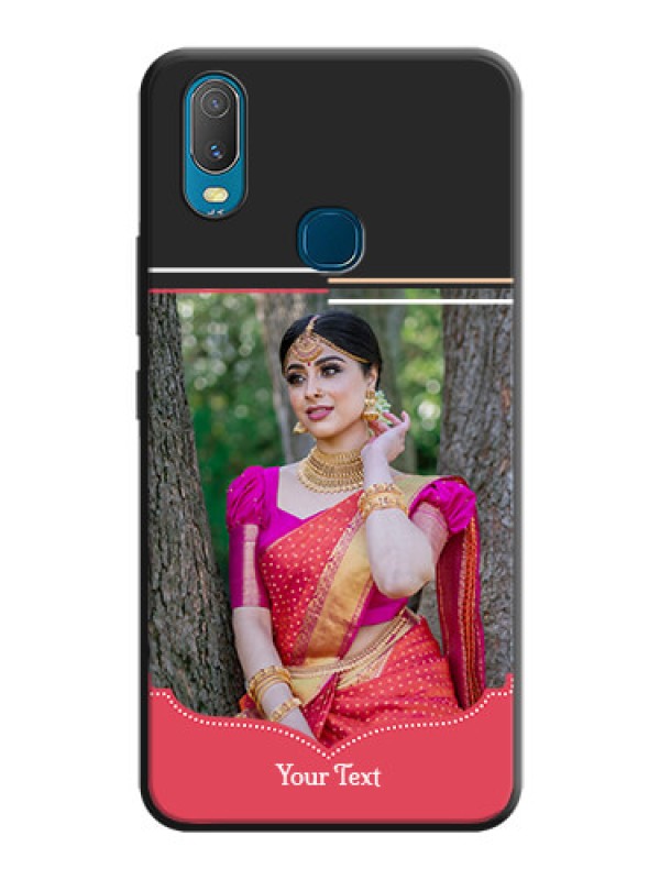 Custom Classic Plain Design with Name - Photo on Space Black Soft Matte Phone Cover - Vivo Y11