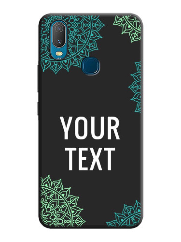 Custom Your Name with Floral Design on Space Black Custom Soft Matte Back Cover - Vivo Y11