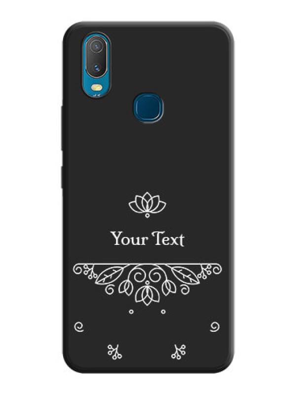 Custom Lotus Garden Custom Text On Space Black Personalized Soft Matte Phone Covers -Vivo Y11