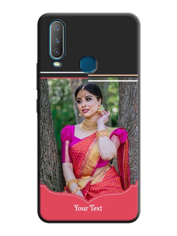 Custom Classic Plain Design with Name - Photo on Space Black Soft Matte Phone Cover - Vivo Y12
