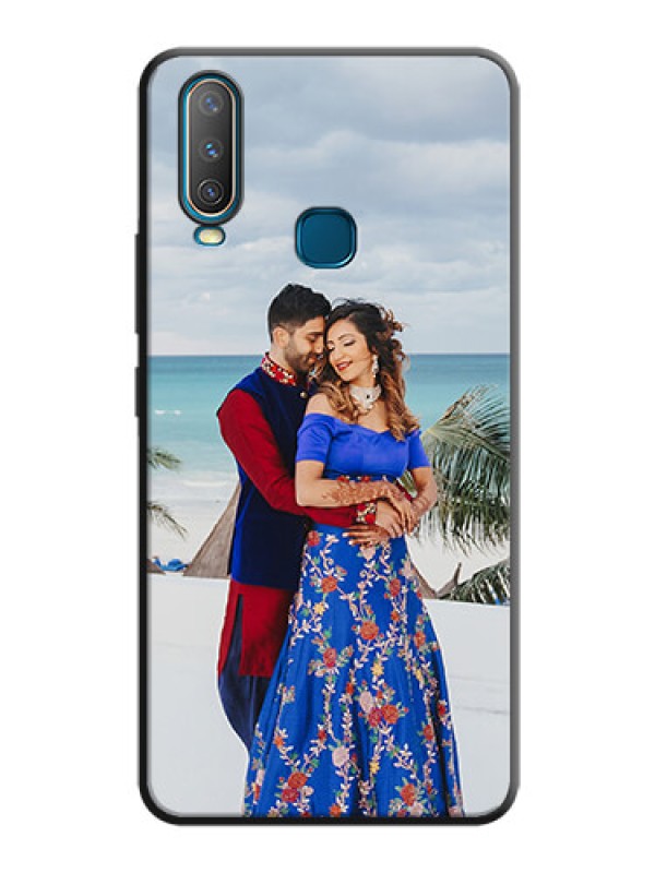 Custom Full Single Pic Upload On Space Black Personalized Soft Matte Phone Covers -Vivo Y12