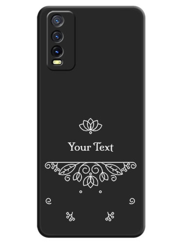 Custom Lotus Garden Custom Text On Space Black Personalized Soft Matte Phone Covers -Vivo Y12G