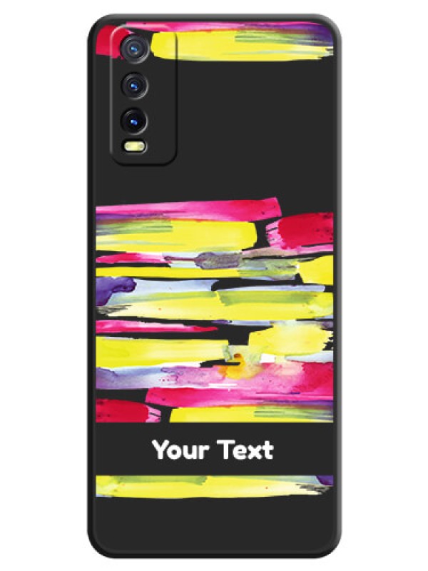 Custom Brush Coloured on Space Black Personalized Soft Matte Phone Covers - Vivo Y12s