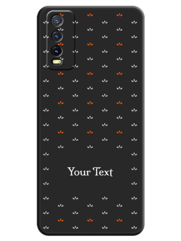 Custom Simple Pattern With Custom Text On Space Black Personalized Soft Matte Phone Covers -Vivo Y12S