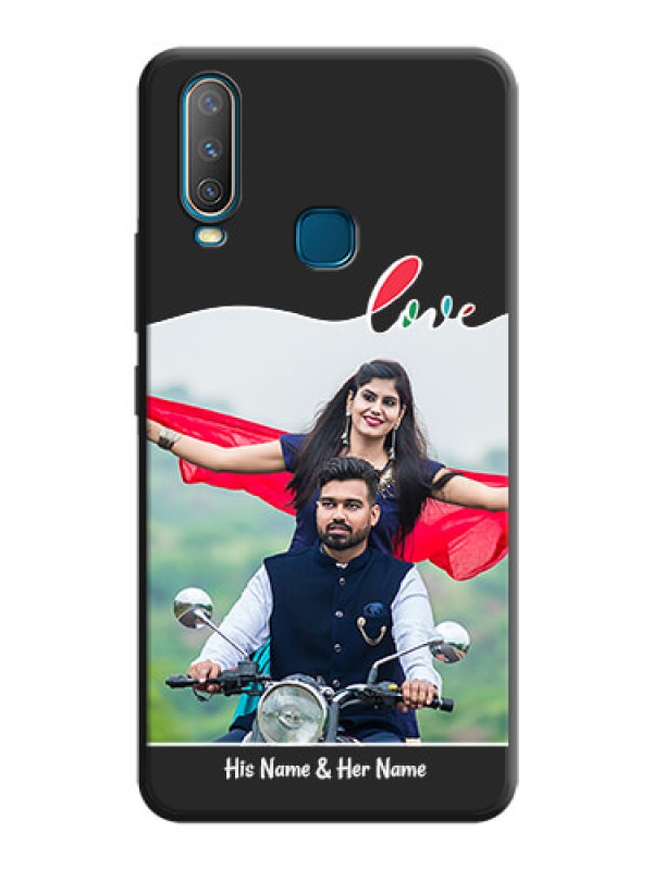Custom Fall in Love Pattern with Picture - Photo on Space Black Soft Matte Mobile Case - Vivo Y15