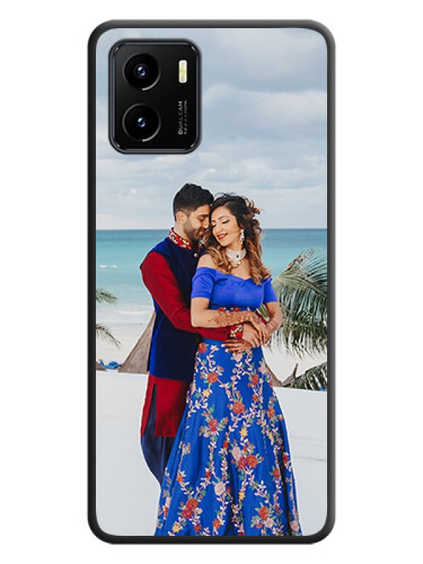 Custom Full Single Pic Upload On Space Black Personalized Soft Matte Phone Covers -Vivo Y15C