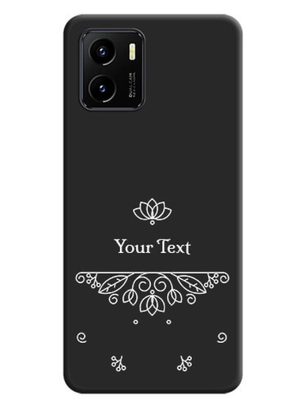 Custom Lotus Garden Custom Text On Space Black Personalized Soft Matte Phone Covers -Vivo Y15S