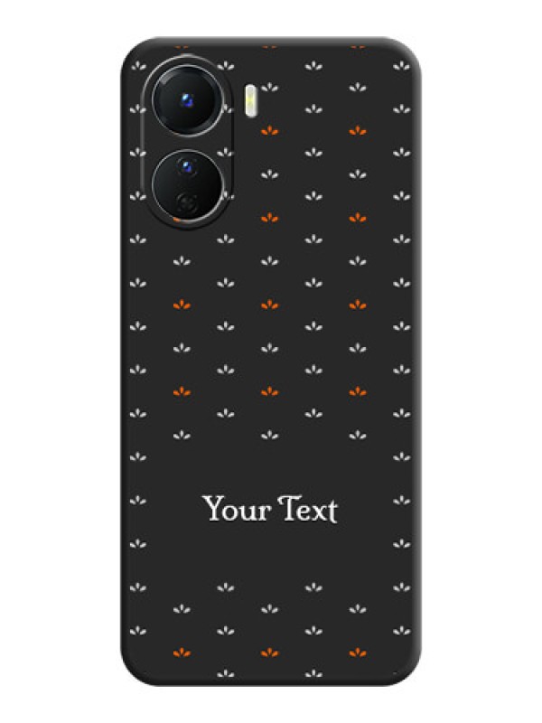 Custom Simple Pattern With Custom Text On Space Black Personalized Soft Matte Phone Covers -Vivo Y16