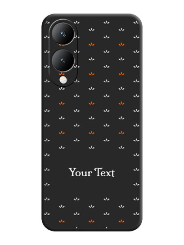 Custom Simple Pattern With Custom Text On Space Black Custom Soft Matte Mobile Back Cover - Vivo Y17S