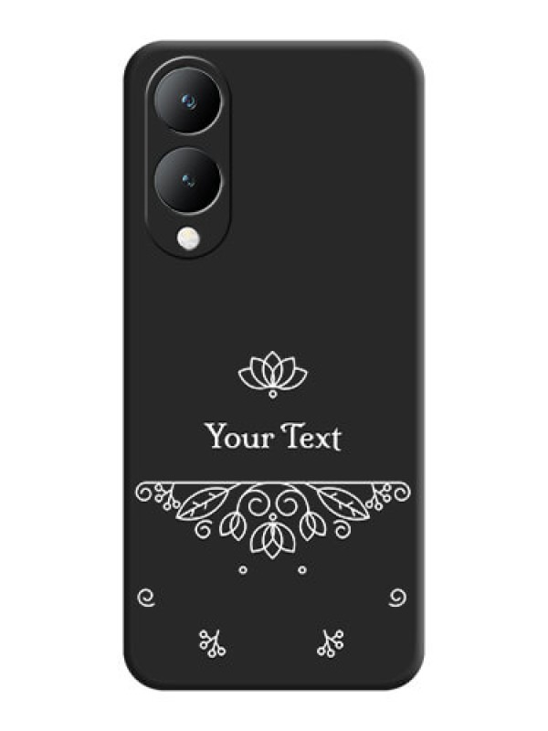 Custom Lotus Garden Custom Text On Space Black Custom Soft Matte Mobile Back Cover - Vivo Y17S