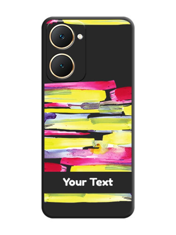 Custom Brush Coloured On Space Black Custom Soft Matte Mobile Back Cover - Vivo Y18i