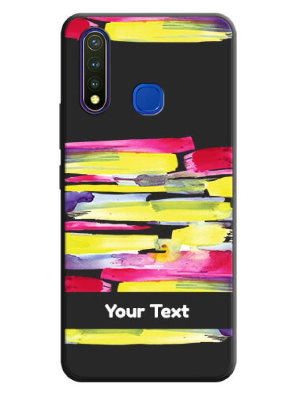 Custom Brush Coloured on Space Black Personalized Soft Matte Phone Covers - Vivo Y19