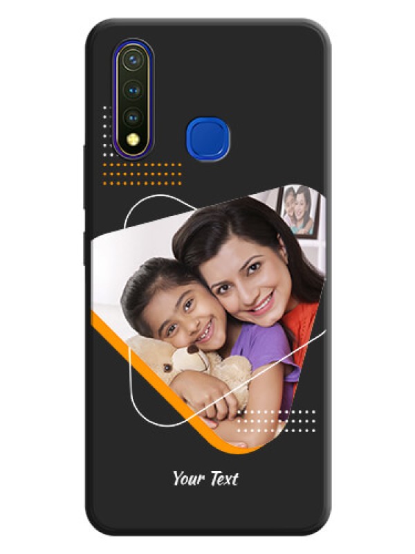 Custom Yellow Triangle - Photo on Space Black Soft Matte Phone Cover - Vivo Y19