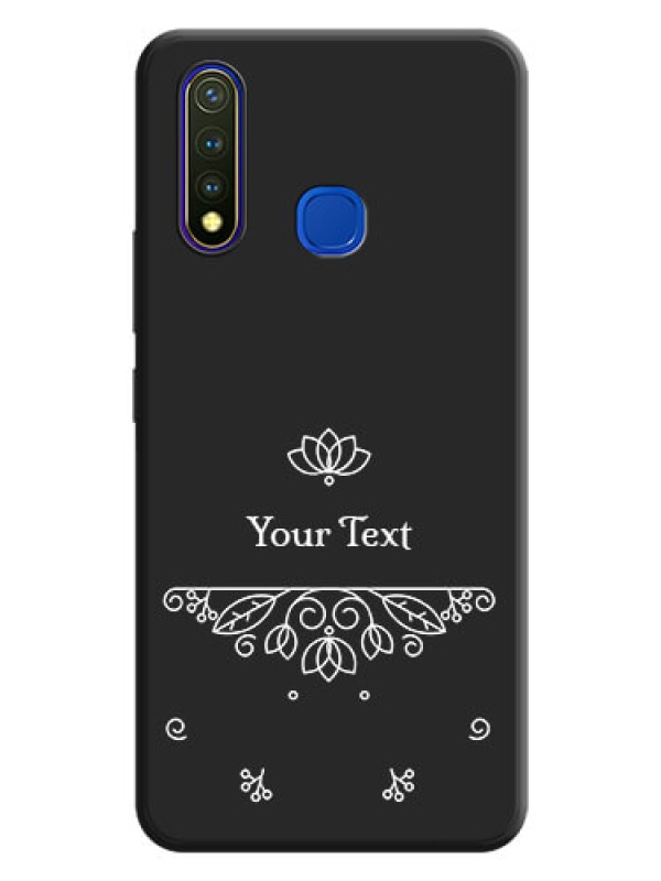 Custom Lotus Garden Custom Text On Space Black Personalized Soft Matte Phone Covers -Vivo Y19