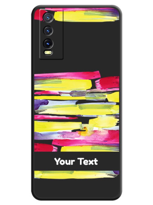 Custom Brush Coloured on Space Black Personalized Soft Matte Phone Covers - Vivo Y20